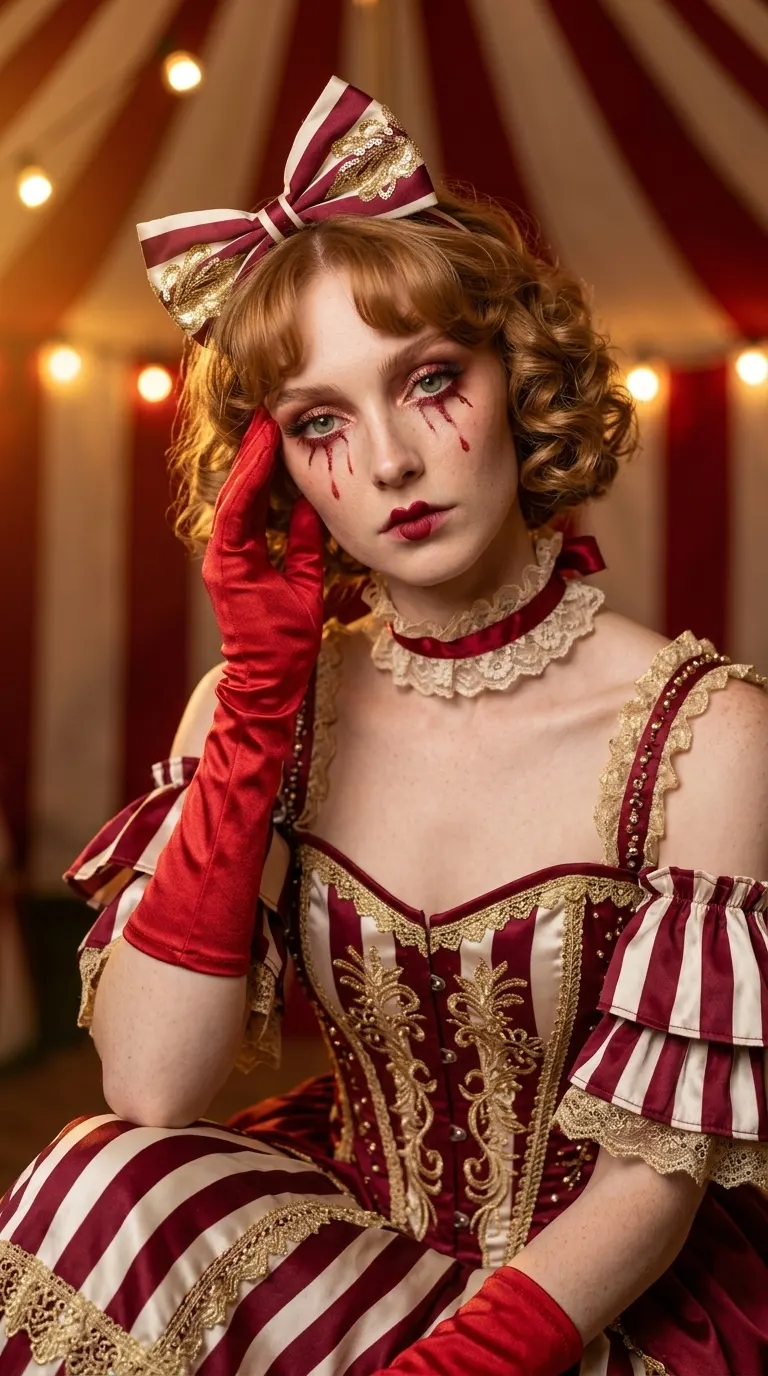 Baroque Circus concept cover: ornate circus kaleidoscope glow