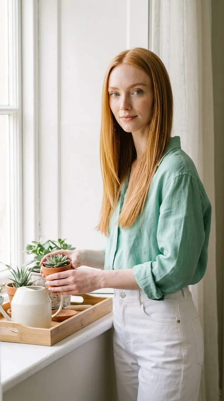 Mint Plant Care concept cover: mint-green plant ritual