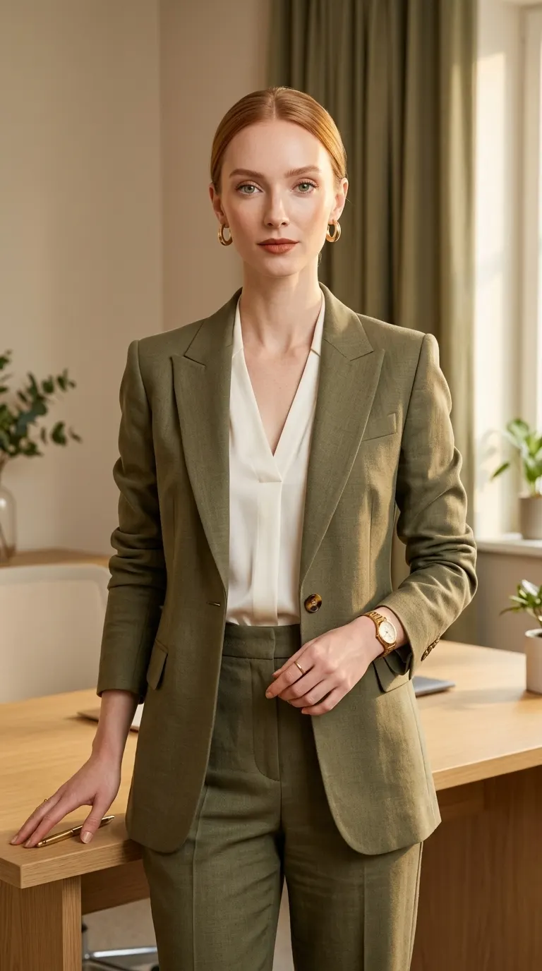 Olive Executive concept cover: earth-toned executive poise