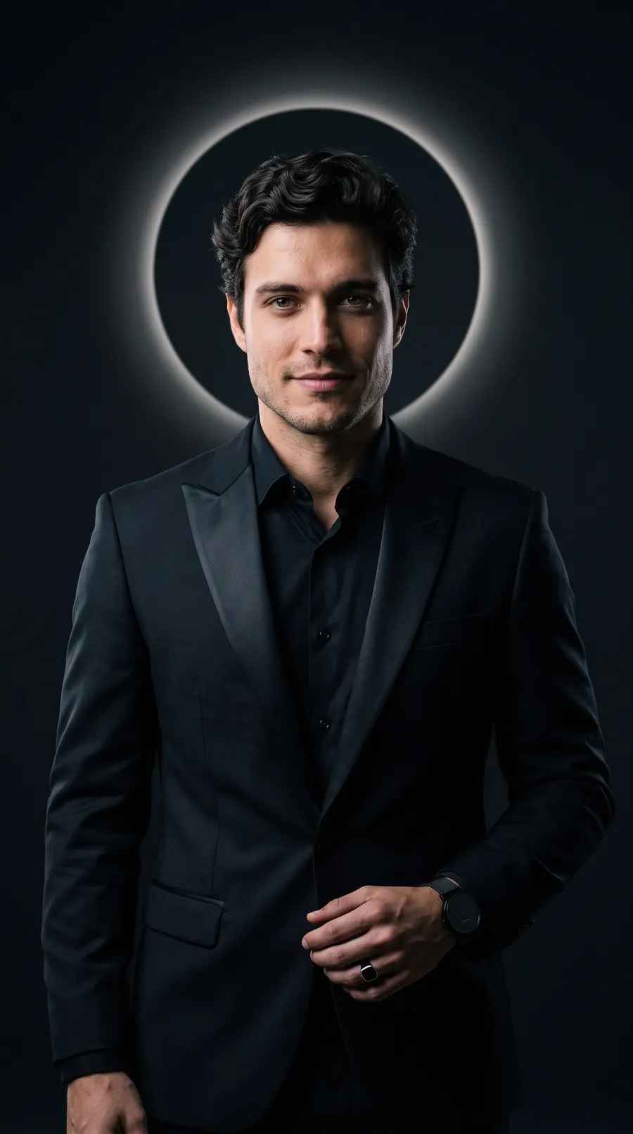 Eclipse concept cover: shadowed tuxedo dominance