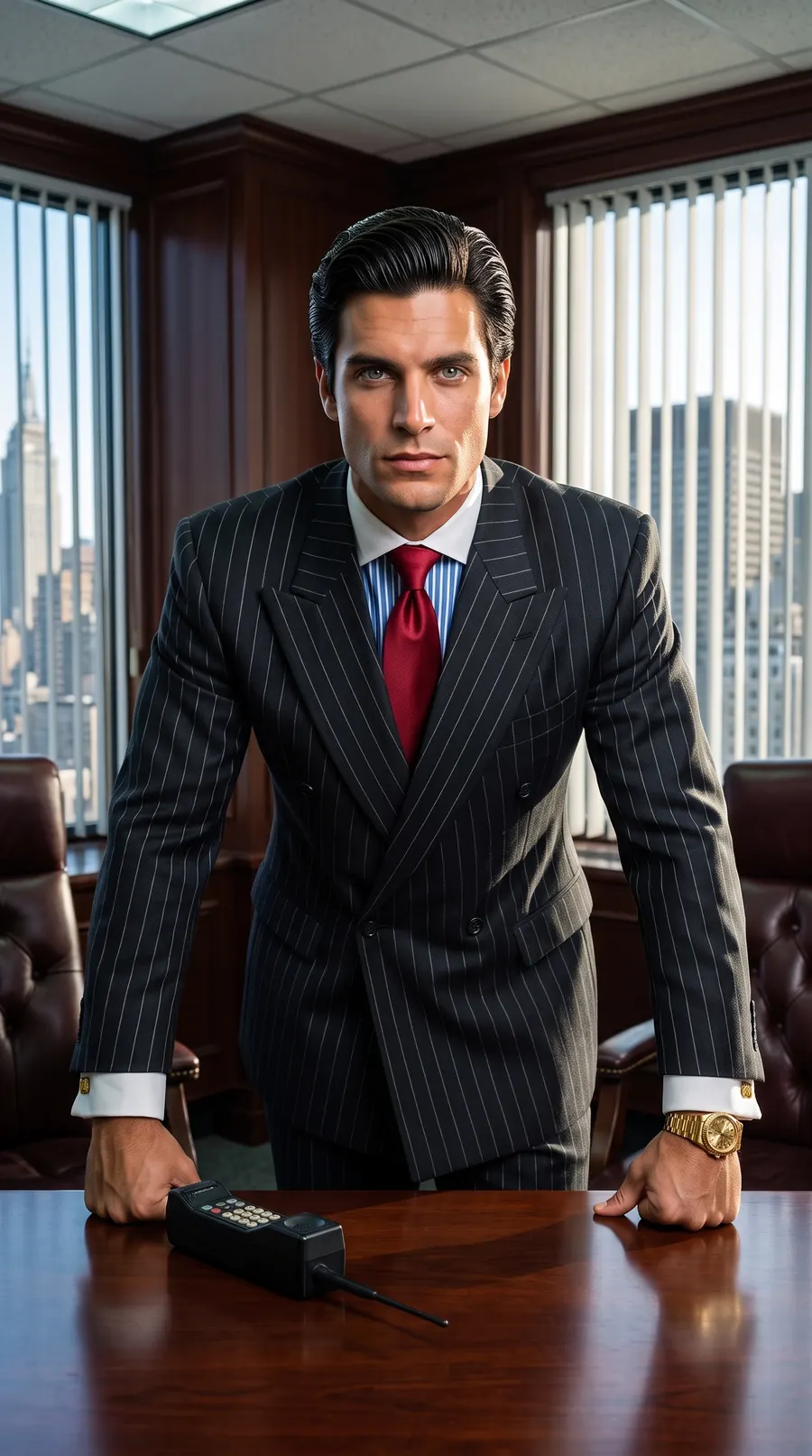1980s Power Suit concept cover: trading floor dominance