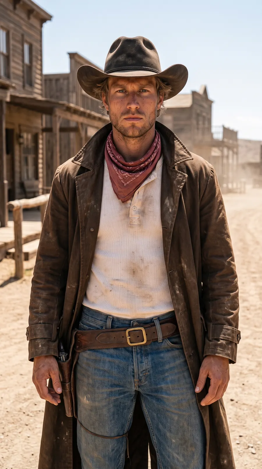 Wild West Outlaw concept cover: dusty saloon defiance
