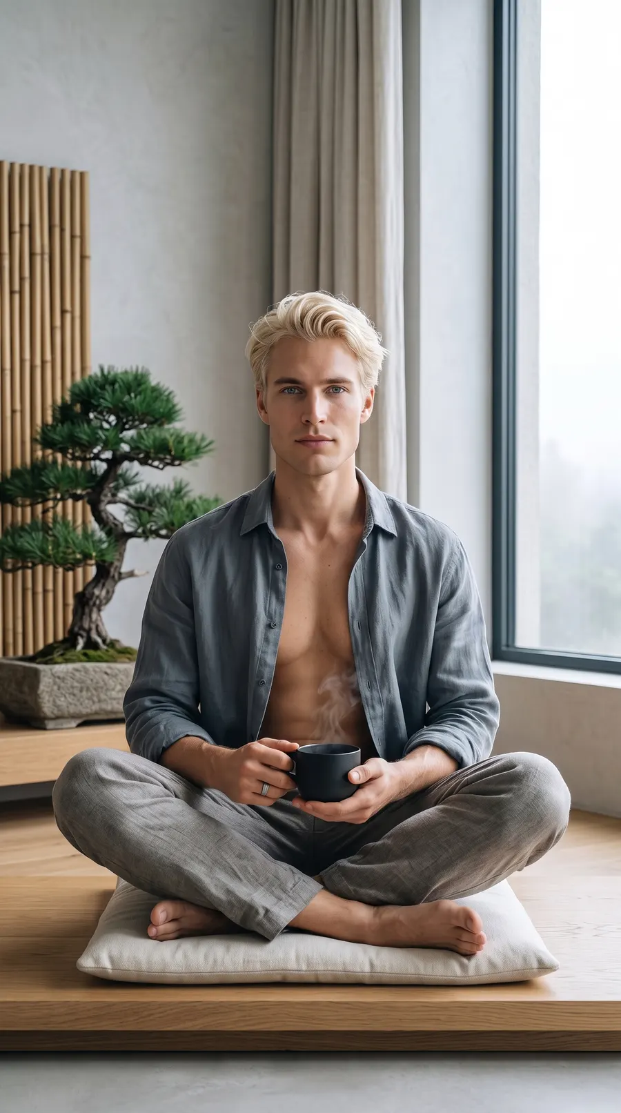 Steel Reset concept cover: steel linen zen calm