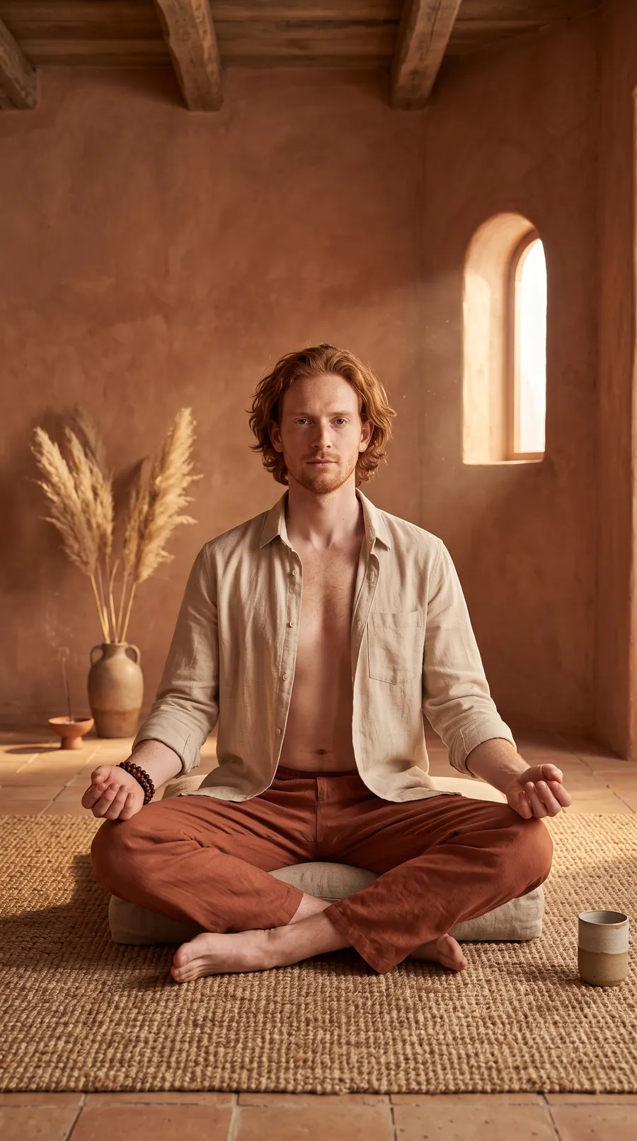 Terracotta Breathwork Him concept cover: terracotta breathwork stillness