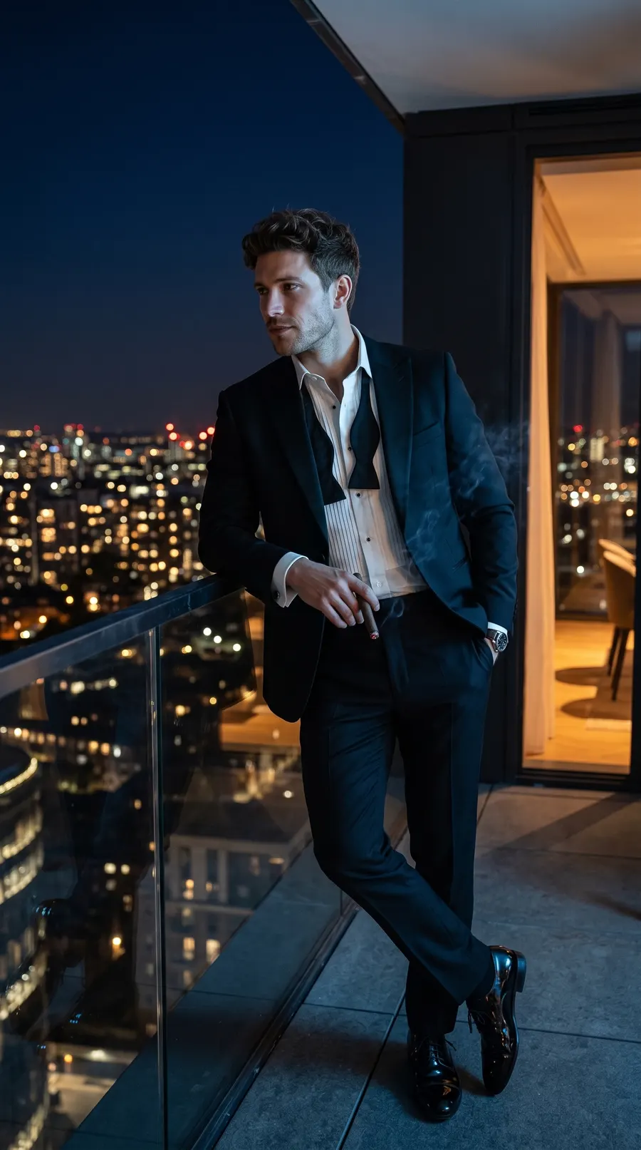 Balcony Noir concept cover: tuxedo balcony noir