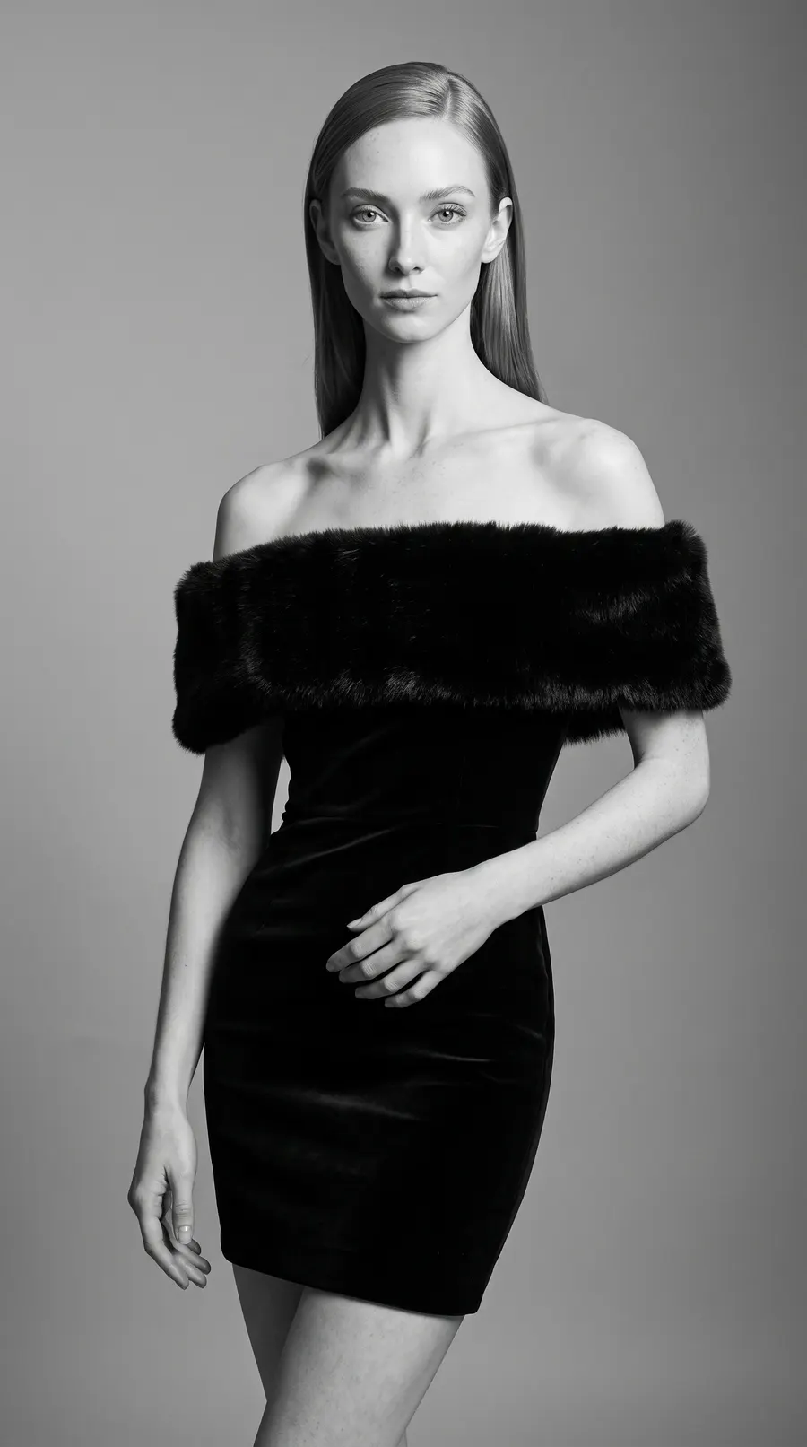 Midnight Contour concept cover: fur-lined midnight curve