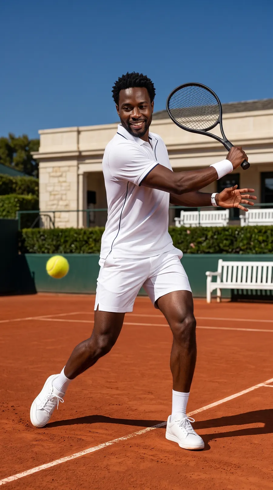 Private Tennis Club concept cover: clay court elegance