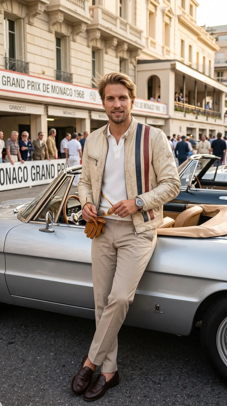 Vintage Grand Prix concept cover: pit lane vintage glamour