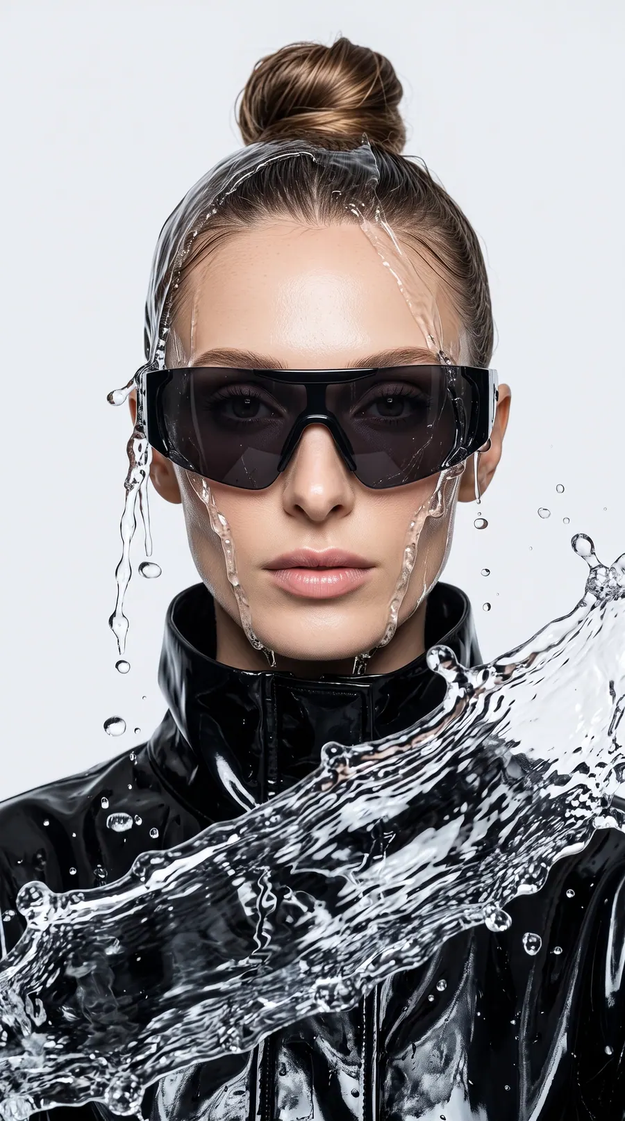 Liquid Impact concept cover: hyper-realistic premium fashion beauty