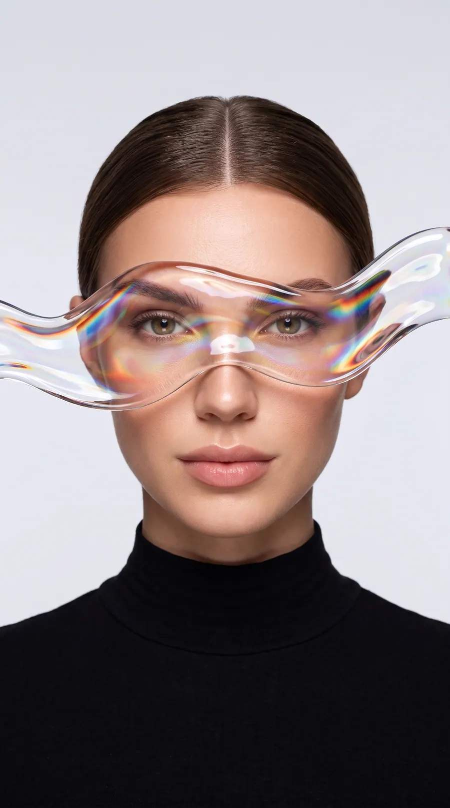 Prism Flow concept cover: hyper-realistic premium beauty-editorial por