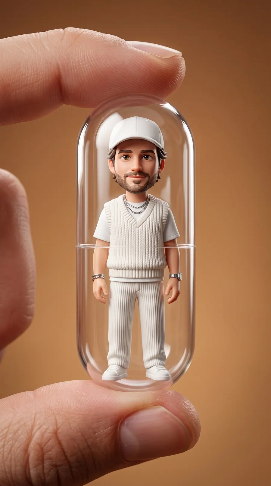 Pocket Capsule concept cover: subject premium stylized miniature