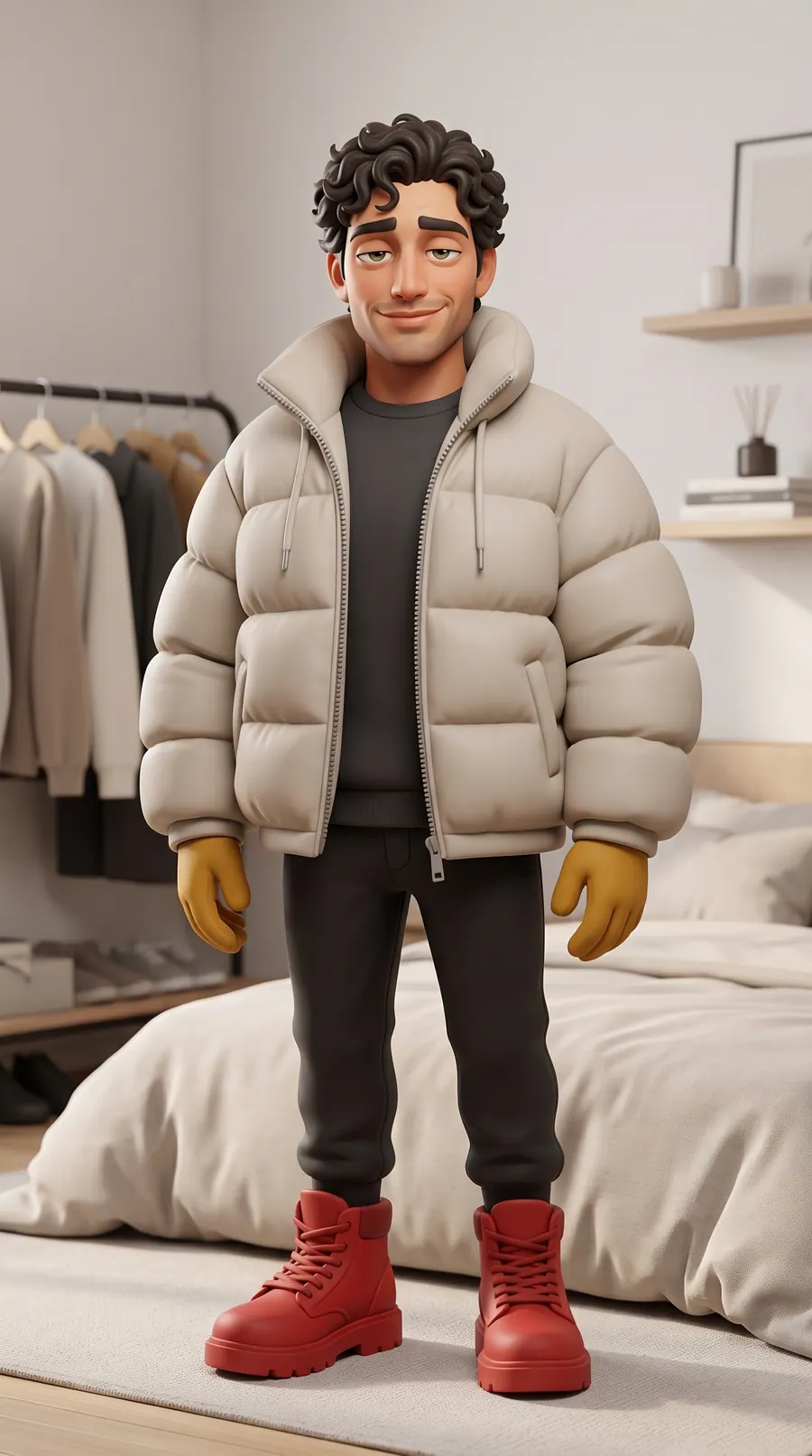 Puff Mood concept cover: premium stylized designer character