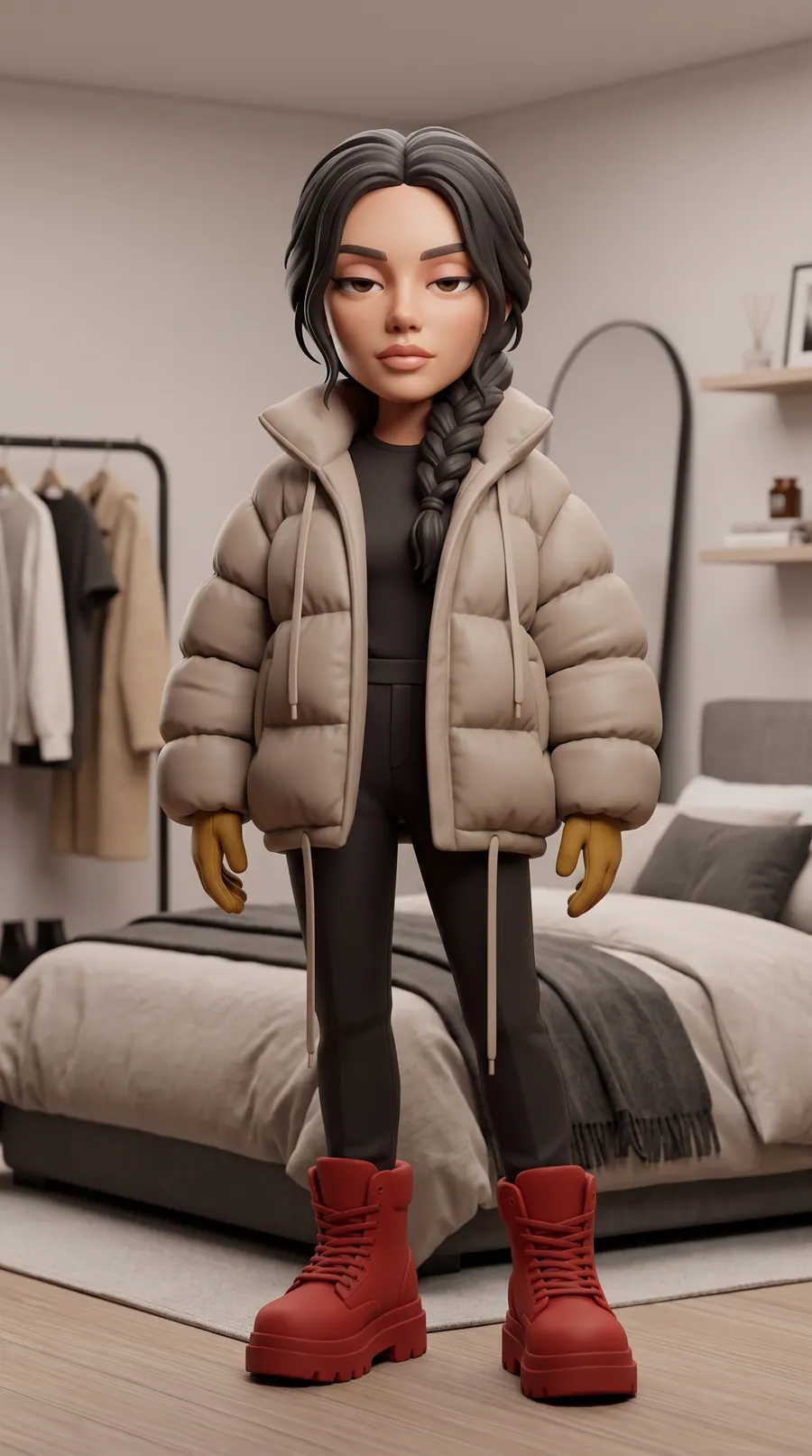 Puff Mood concept cover: premium stylized designer character