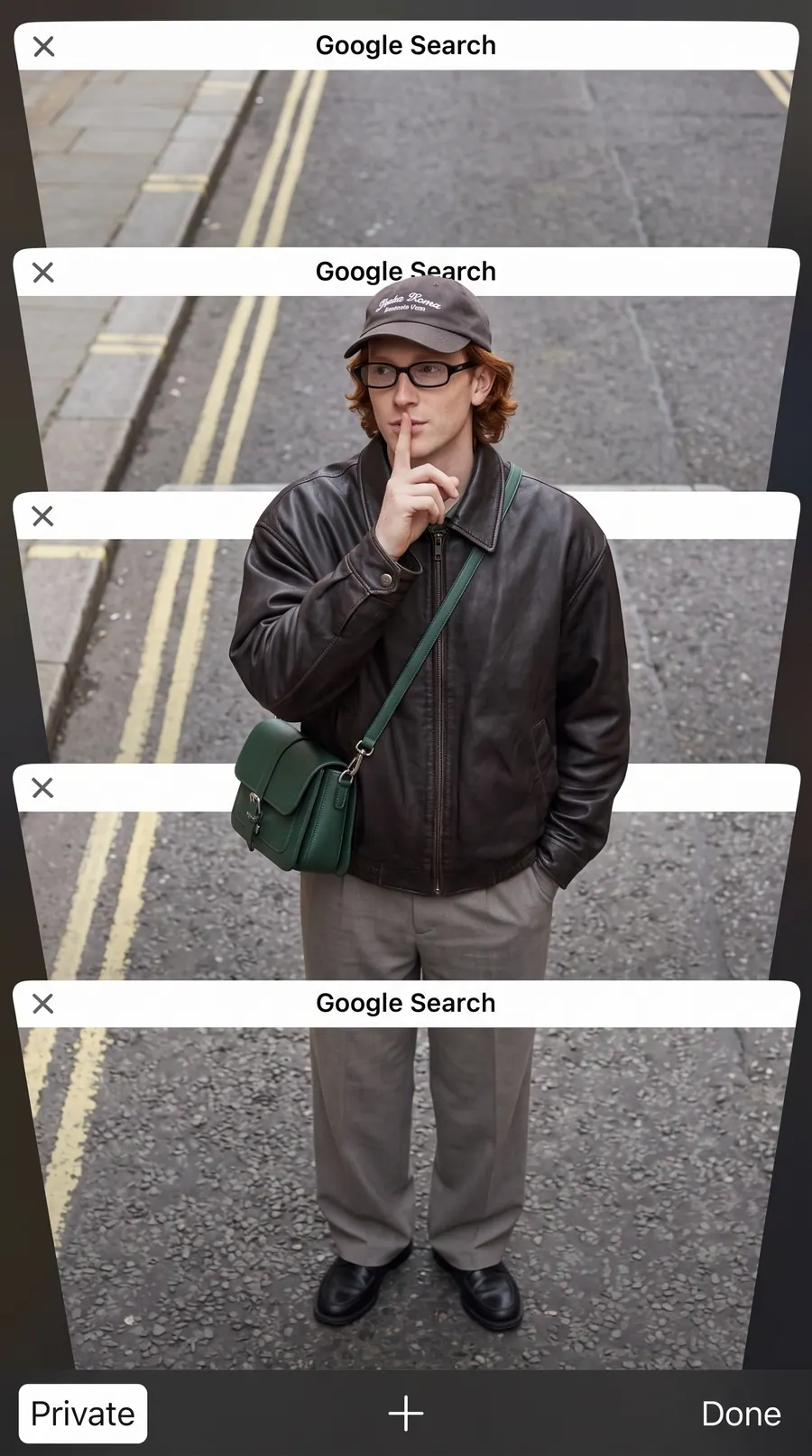 Private Search concept cover: premium frame hack editorial