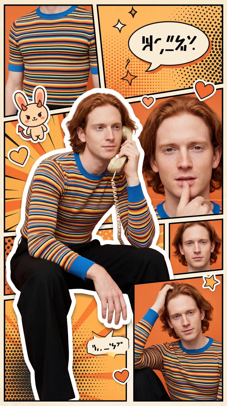 Phone Pop Panels concept cover: premium pop collage one-shot