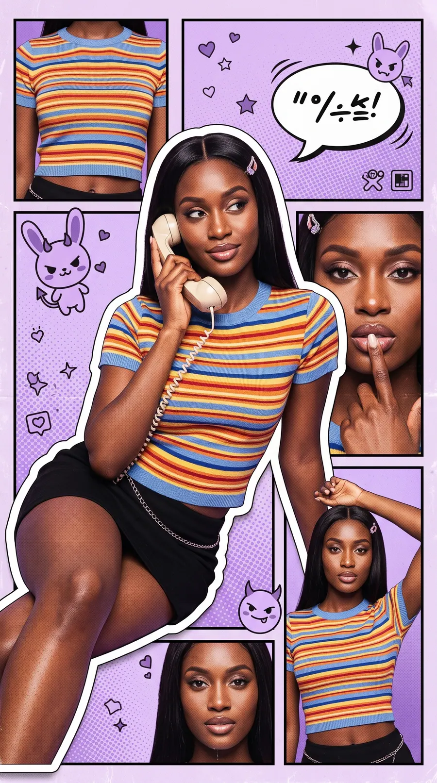 Phone Pop Panels concept cover: premium pop collage one-shot