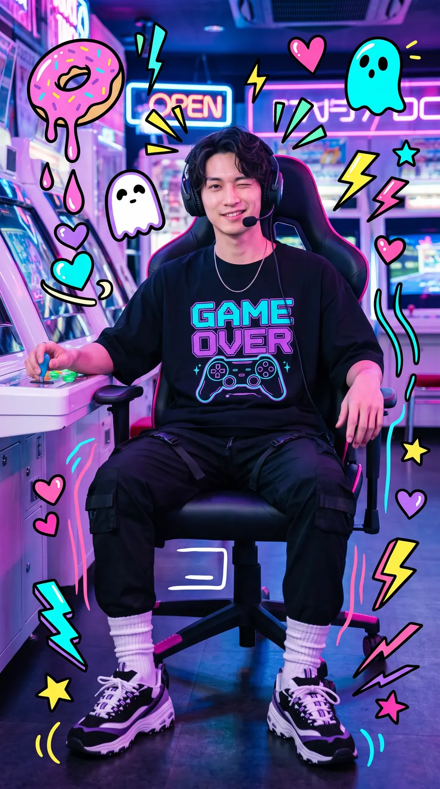 Pixel Rush concept cover: adapt hair color eye