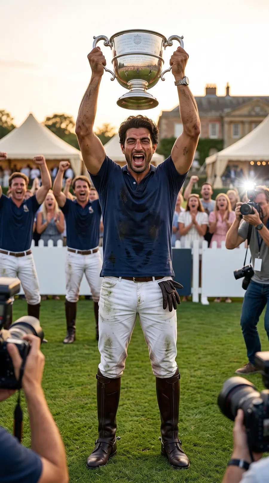 The Winner's Cup concept cover: field-side victory triumph
