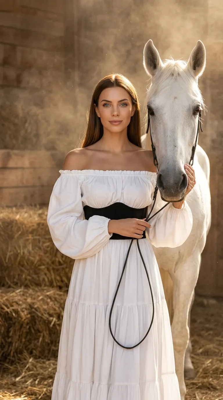 Stable Grace concept cover: rustic golden-hour romance