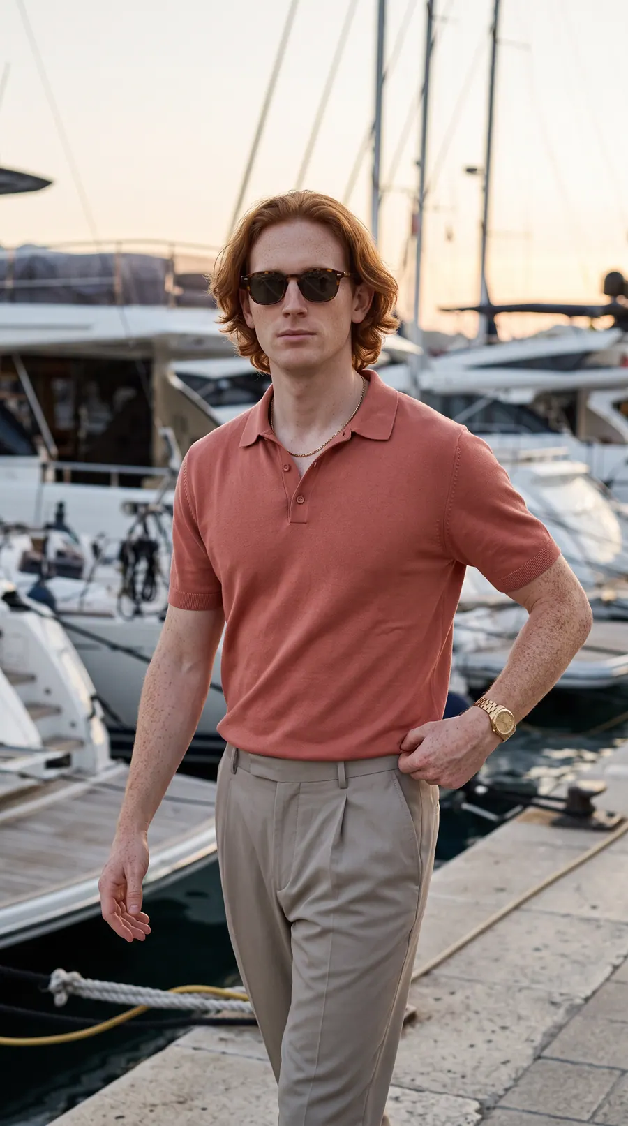 Velasco concept cover: marina dusk coral knit
