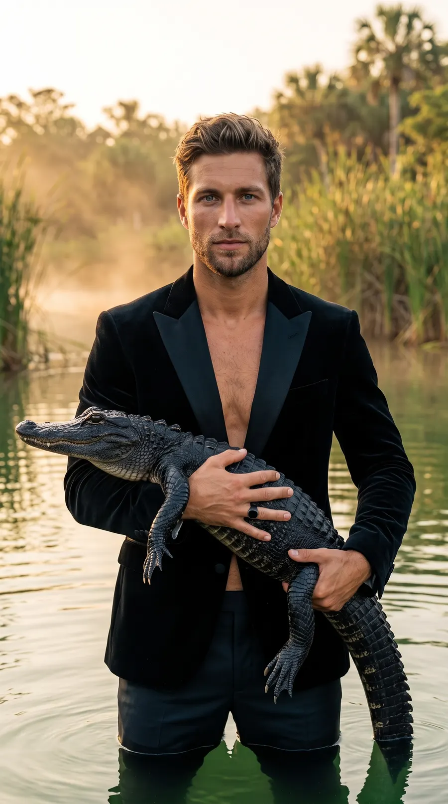 Alligator Reign concept cover: emerald lagoon dominance