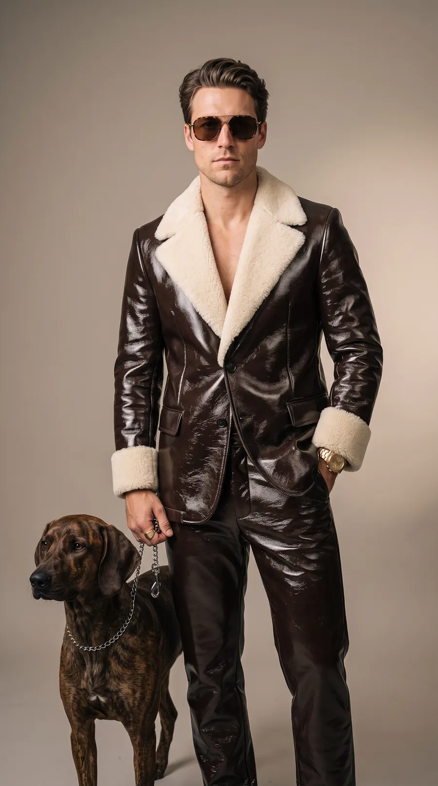 Men's Campaign concept cover: studio armchair loyal companion