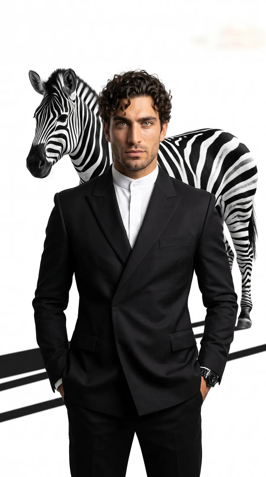 Zebra Force concept cover: monochrome stride wild force